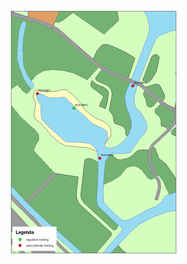 4.2 Extra bemonsteringen Voor het zwemwaterprofiel heeft Rijnland in 26, tijdens de tweewekelijkse bemonstering van de reguliere meetlocatie, extra locaties rondom of in het zwemwater bemonsterd.