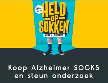 wetenschappelijk onderzoek naar dementie. Alzheimer Socks Om dementie bespreekbaar te maken en extra geld op te halen zijn door deelnemers van het Alzheimer Lab de Alzheimer Socks bedacht.