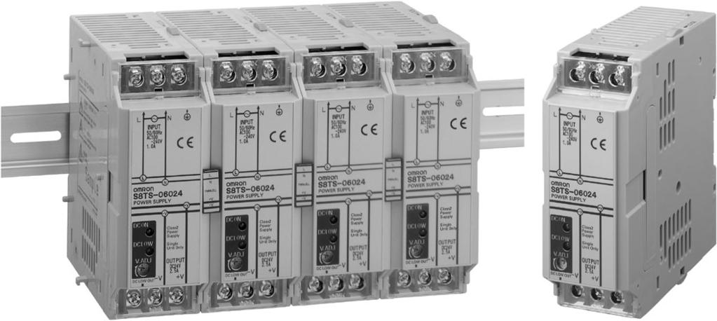 Schakelende voedingen Modulair uitbreidbare voeding voor DIN-railmontage Voedingseenheden van 60 tot 240 W kunnen worden samengesteld uit een model (24 V-modellen).