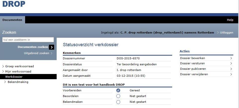 9. Een besluit controleren en publiceren Zodra een document wordt geopend om gecontroleerd te worden heeft de controleur vier mogelijkheden om het document te bewerken.