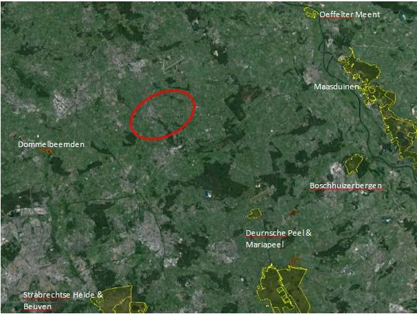 Bijlage 3 Natura 2000 gebieden 1 In het plangebied zijn geen Natura 2000 gebieden aanwezig. Directe effecten zoals versnippering, areaalverlies en verandering waterhuishouding treden dan ook niet op.