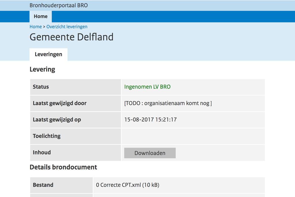 BBRO-64 Doorleveren na accorderen Na succesvolle