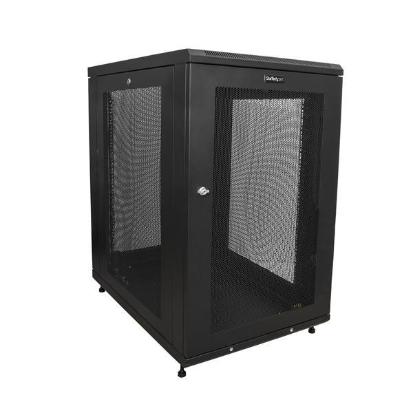 Serverkast - 78 cm (31") diep rack behuizing - 18U Product ID: RK1833BKM Dit serverrack biedt 18U opbergruimte in een slanke, veilige kast voor het opbergen van standaard 19" rackgemonteerde