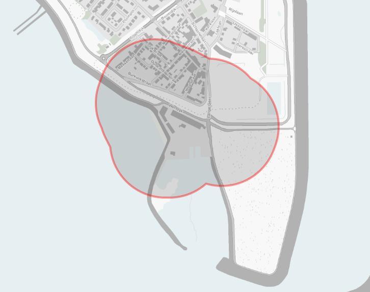 4.1.3 VOGELS 4.1.3.1 BROEDVOGELS Tijdelijke werkzaamheden Broedplaatsen In Afbeelding 7 is de 200 m-verstoringszone van de werkzaamheden weergegeven.