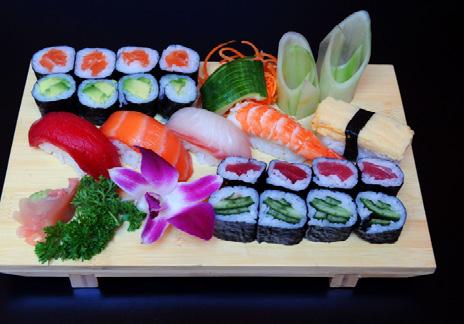 SASHIMI Sashimi Zalm (4 stuks) 6,00 Sashimi Tonijn ( 4 stuks) 7,00 Pikante Sashimi (10 stuks) 14,00 (5 Zalm, 5 Tonijn) Sashimi Combo (20 stuks) 23,00 (4 Zalm, 4