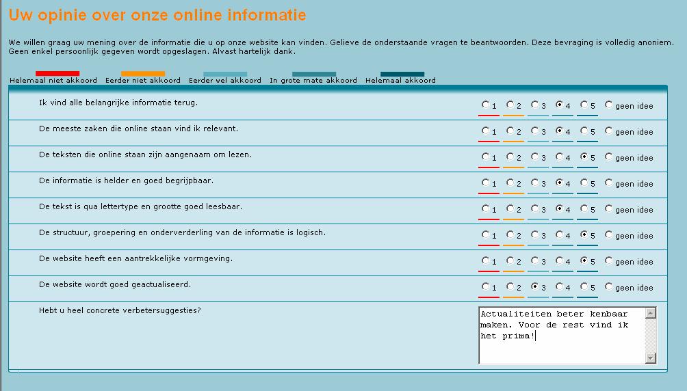 Screeningsvragenlijsten en tevredenheidsbevragingen PRSE heeft niet alleen vragenlijsten volgens ontwikkelingsfasen, maar ook screeningsinstrumenten die bestaan uit vragenlijsten van 20 items,