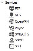 3.1 In OMV VPN aanzetten: Klik in het OMV set-up menu op OpenVPN.