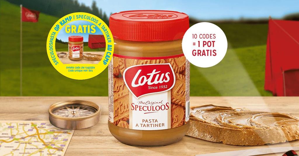 Lotus speculoospasta Op de potten speculoospasta, en sommige andere producten van Lotus, is een code te vinden.