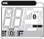 Bluetooth programmering De fabrieksinstellingen hoe u marifoon communiceert met uw mobiele telefoon gewijzigd worden VOX ON en OFF Als u de VOX functie activeert hoeft u de PTT toets niet meer