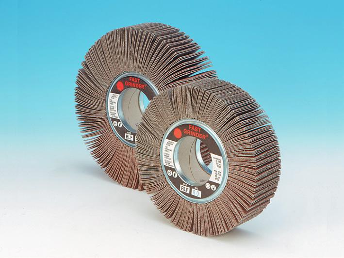 Pagina 15 Lamellen schuurwiel aluminium oxide korrel met as (RLF) Schuren Schuurlamellen wielen kunnen worden ingezet op draagbare of stationaire machines.
