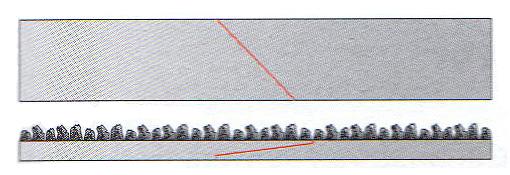 Schuren Pagina 22 Lasverbindingen voor schuurbanden op maat Overlap ST Dit is een standaard lasverbinding voor alle schuurbanden op papieren drager.