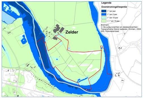 Overstroming door Niers Bij normale waterstanden van Maas en Niers kan de Niers vanwege het hoogteverschil van circa drie meter vrij afvoeren. Bij hoge afvoeren op de Maas is dit niet meer het geval.