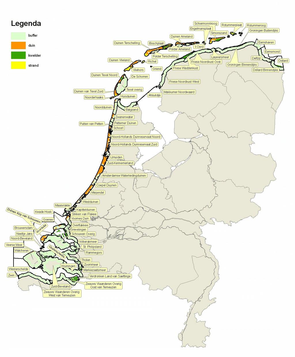 Belang van het Nederlandse duin- en kustgebied voor broedvogels Figuur.