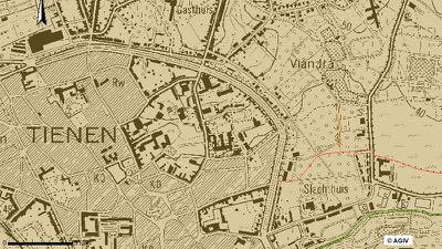 HetarcheologischvooronderzoekaandeVeldbornstraatteTienen Fig.1.5:Topografieenhydrografierondhetaangeduideonderzoeksgebied 5. 1.1.2Geologischeopbouw Hetprojectgebiedbevindtzichopderandvaneenzonewaaronderzichsedimentenbevindendie behorentotdeformatievanhannut(fig.