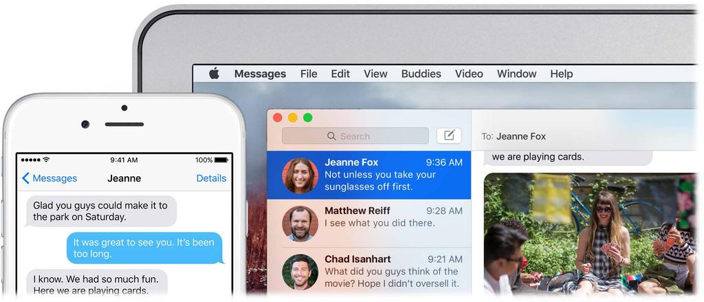 Sms-berichten U kunt rechtstreeks vanaf uw MacBook Air sms- en mms-berichten versturen en ontvangen.