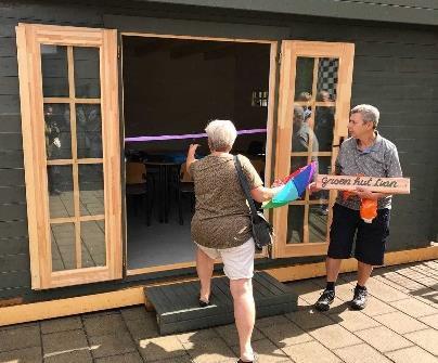 Groenlokaal gereed Voor de zomervakantie is de bouw van het nieuwe groenlokaal van start gegaan.