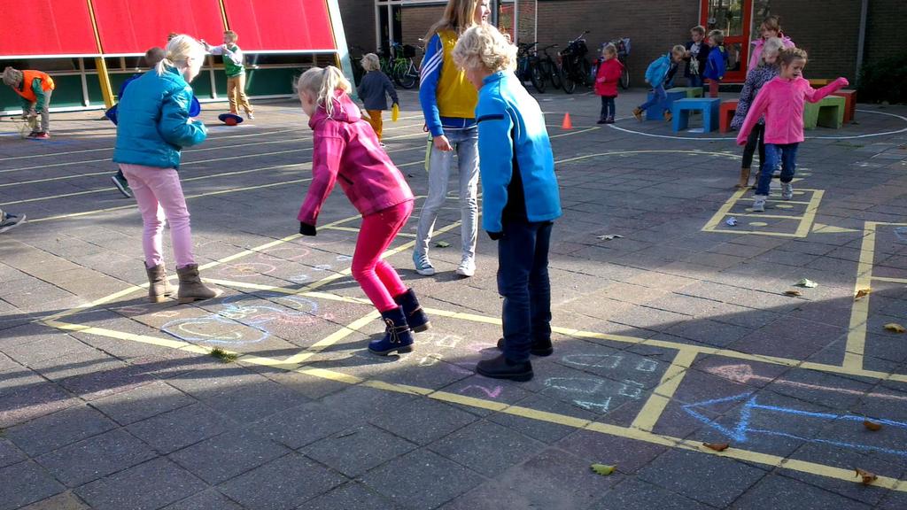 Beweeg Wijs keuze zone Hinkelbeweegbaan Leerlijn Doelen op het kleuterplein Onderwijsinhoud op het kleuterplein