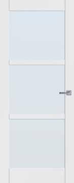 mat glas Hilton gemonteerd blank glas roedepakket verticaal (100 mm)