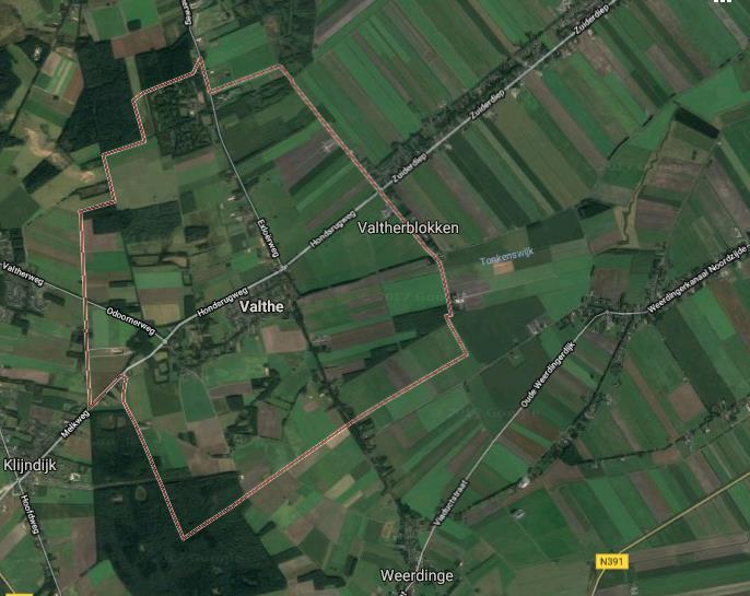 2. Ligging & bodem Ligging Het Drentse dorp Valthe is gelegen in de gemeente Borger Odoorn. Het dorp ligt in het oosten van Drenthe, dichtbij de stad Emmen.