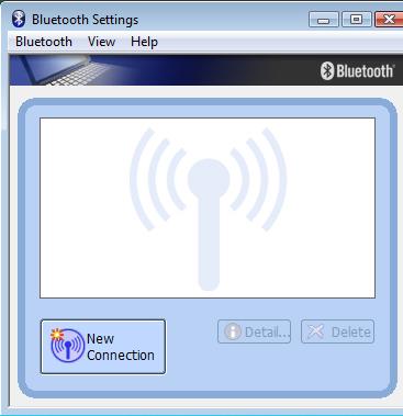 Druk op het pictogram Bluetooth om te verbinden met een