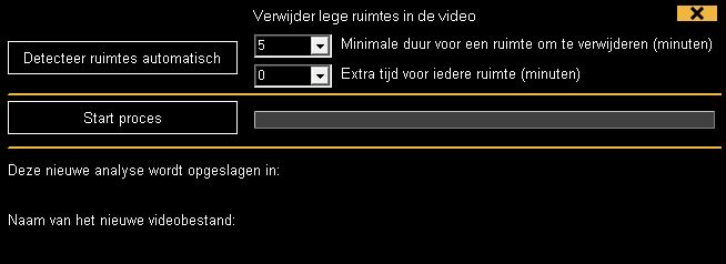 Verwijder ongebruikte video: Met deze optie kan je een video maken die gekoppeld is aan een analyse door alleen het gebruikte deel van de originele video te gebruiken.