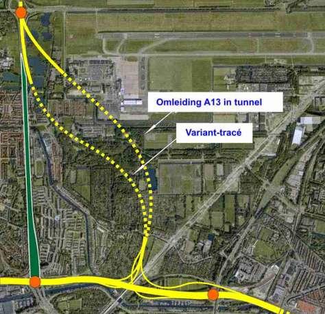 Actiepunten: Tunnel 2 km lengte @ 2 x 3 rijstroken Ontzien bebouwing Kleinpolderplein: Actiepunten: Verwijderen