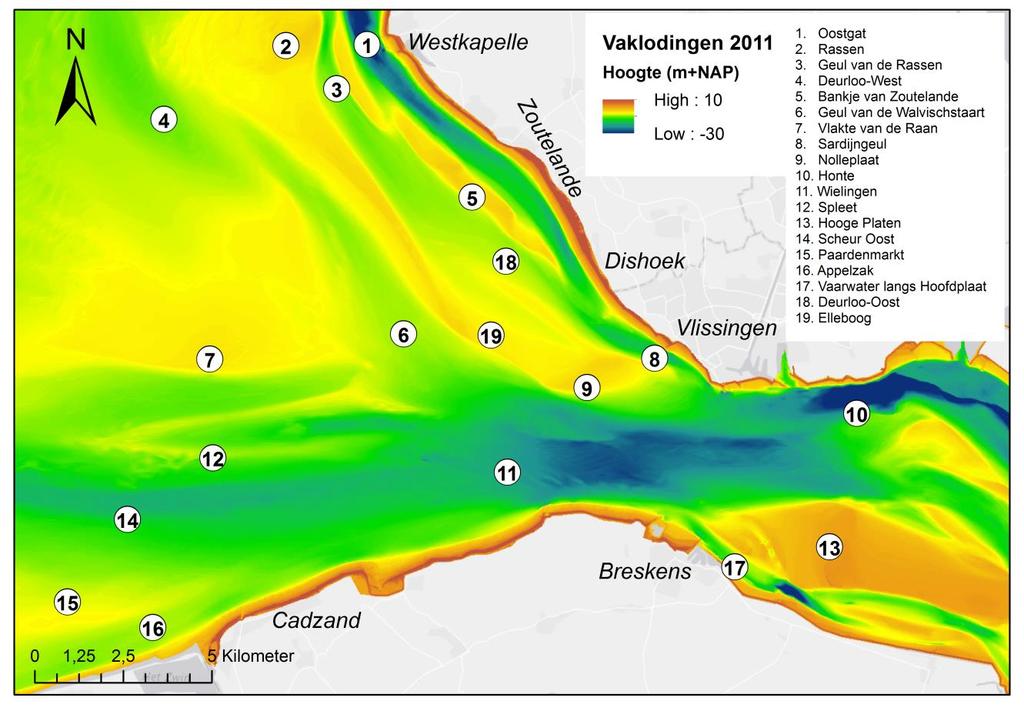 2 Beschrijving van het kustsysteem 2.1 Algemene gebiedsbeschrijving De Westerscheldemonding (zie Figuur 2.1) is onderdeel van de Voordelta.