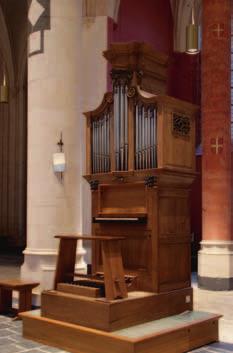 Bergen op Zoom, Sint-Gertrudiskerk, koororgel Bouwer: onbekend, 1740 Restauratie en plaatsing in H. Maagd Maria te Bergen op Zoom: L. Verschueren cv., 1969 Overplaatsing naar Sint-Gertrudiskerk: L.