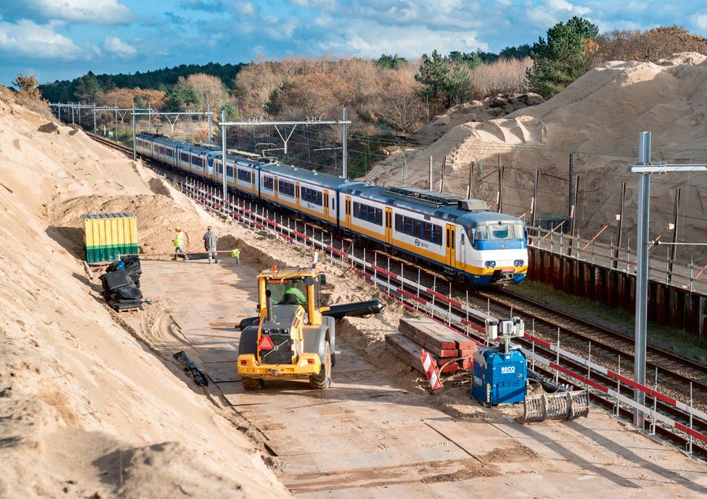 De aanleg van Ecoduct Duinpoort over de spoorlijn Haarlem-Zandvoort