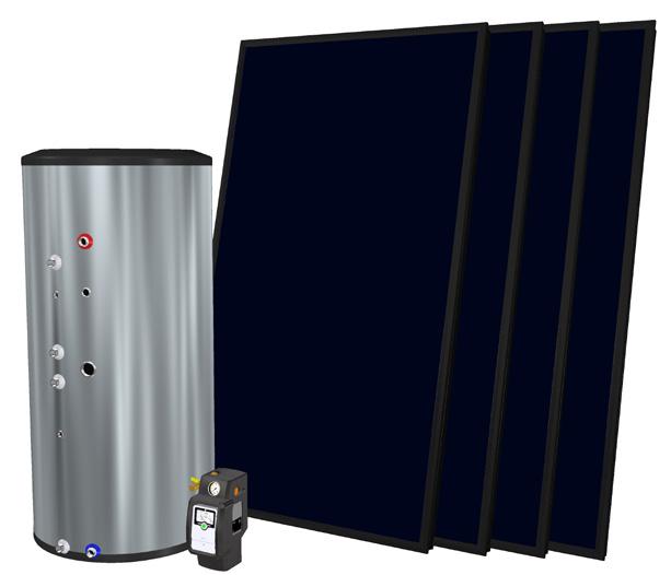 Boiler-collectorset / Set de boiler-capteur solaire 1,6m 2 (PV-formaat) / 1,6m 2 (Format PV) oppervlak / surface Boiler-collectorset / Set de boiler-capteur solaire 2,5m 2 / 2,5m 2 oppervlak /