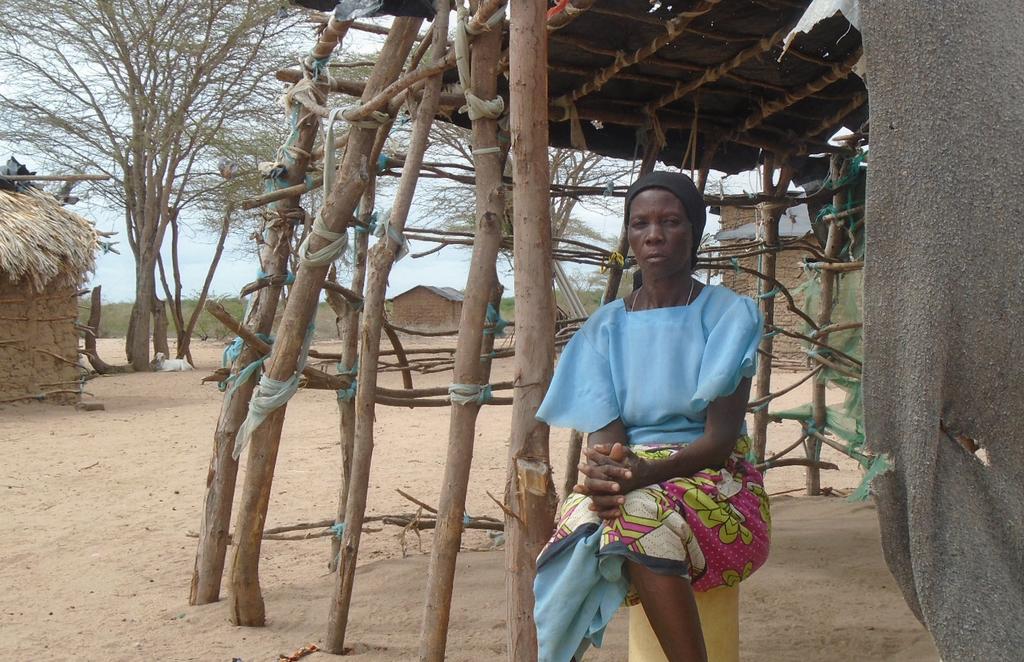 Overal is het droog Sinds haar twee dochters getrouwd zijn, leeft de 61-jaar oude Mwanamisi alleen. Door de droogte weet ze nauwelijks te overleven. Overal is het droog.