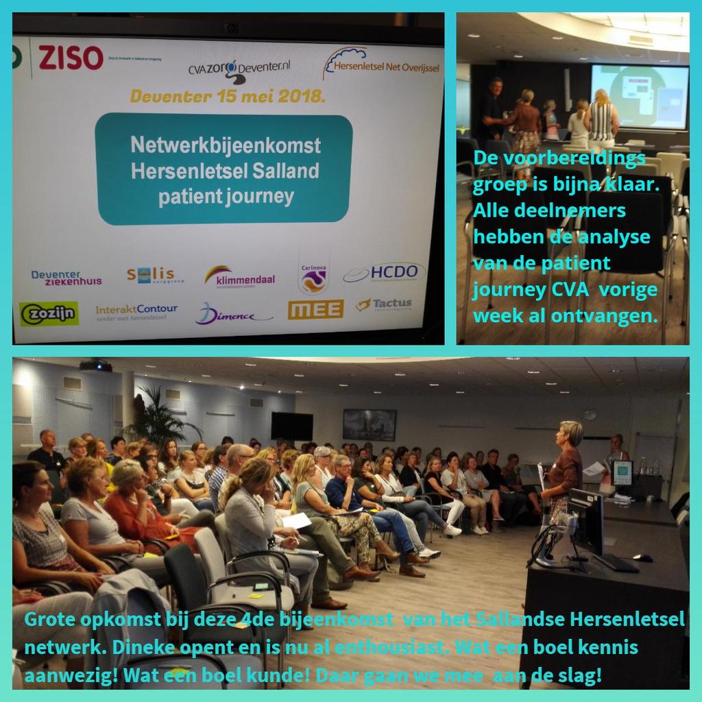 Op dinsdag 15 mei 2018 was de 4 e Netwerkbijeenkomst van het Netwerk Hersenletsel Salland in het auditorium van het Deventer Ziekenhuis.