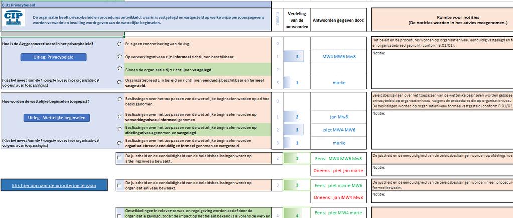 Groepsconsolidatie Voorbeeld nog niet behandelde criterium/vraag Klik definitieve keuze aan o.b.v. bespreking.