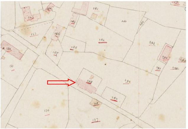 Inventariserend veldonderzoek verkennende fase Dikkenbergweg 33, Bennekom, gemeente Ede (Gld.) Afbeelding 4. Uitsnede van de kadasterkaart (ca. 1811-1832).