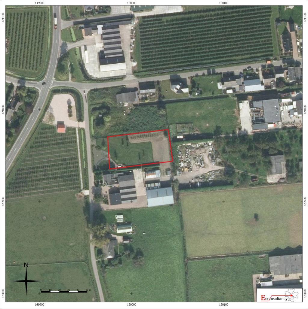 Figuur 3. Luchtfoto van het plangebied Wiekerseweg te Kerkdriel.