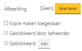 Verwijder een onderdeel (vraag) door in de tabel op de naam te klikken en in het scherm Algemeen op de knop Verwijderen te klikken. Vergeet niet de wijzigingen op te slaan.