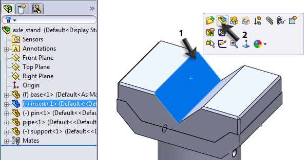 Dit doen we door het onderdeel In Context te bewerken. Klik ergens op het inzetstuk, en kies in het menu dat verschijnt Edit Part (tweede knop). Tip!