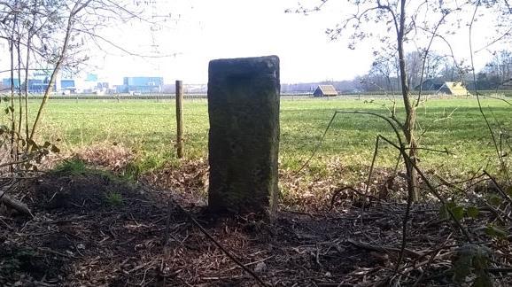 De naam Fabelhutte is daarbij niet genoemd, hij wordt omschreven als een 'Benthemer steenen paal'. Hij is behoorlijk afgesleten, waarschijnlijk door de koeien met wie hij al lange tijd de wei deelt.