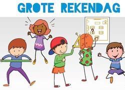 Grote Rekendag (herinnering) Op woensdag 28 maart doen alle groepen mee aan de Grote Rekendag! Het is een ochtend die helemaal in het teken staat van rekenen.