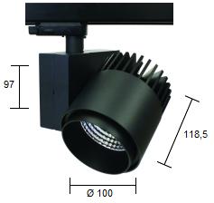 ELPresenta Railspot LED ELPresenta Compact en degelijk ontworpen aluminium LED railspot.