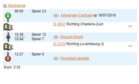 Practical infrmatin Arrival : 3 e jaars: Jullie wrden p 18 juli p het kamp verwacht. Jullie nemen allemaal samen de trein vanuit Antwerpen. Hiernder kan je de uitgestippelde rute vinden.