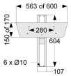 Hoogte instelsystemen: Rail-in 15 cm traploos in hoogte instelbaar zonder te boren.
