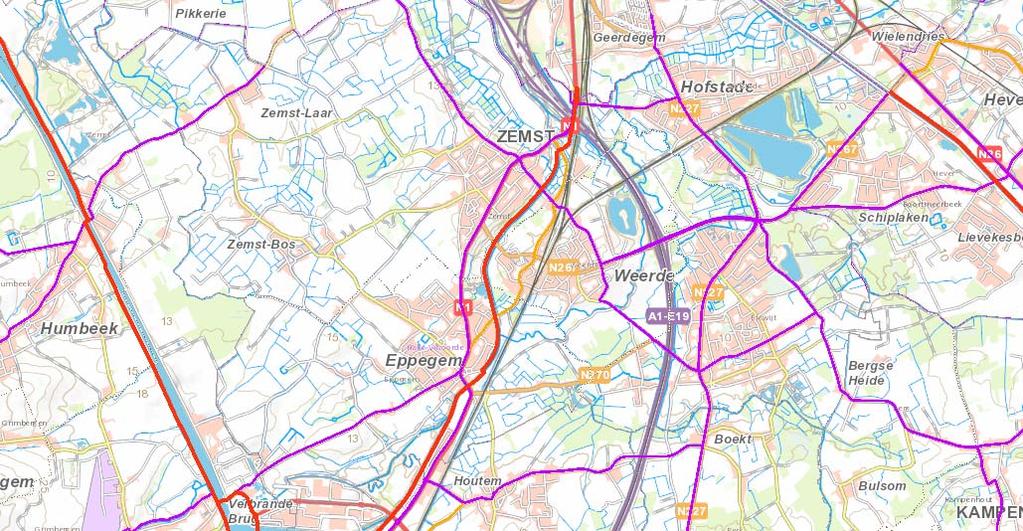 De gemeente streeft ernaar om op zijn minst langs de wegen waar het bovenlokaal fietsroutenetwerk loopt veilige en comfortabele