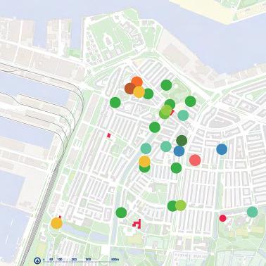 1.2 Functionele analyse Publiek domein Huisvesting en voorzieningen Vrijwel alle faciliteiten in Oud Charlois, winkels, huisartsen, tandarts, buurtcentra enz, zijn gesitueerd in het noordelijk deel