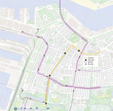 Openbaar vervoer Midden door de wijk loopt Tramlijn 2, die onder andere langs metrostation Maashaven gaat.