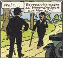 Hergé meldt op 21 maart 1950 dat Huion hem zojuist de gecorrigeerde teksten, in de nieuwe spelling, van Rotsen, heeft overhandigd. Die heeft per vergissing eerst Rotsen gedaan in plaats van Oor.