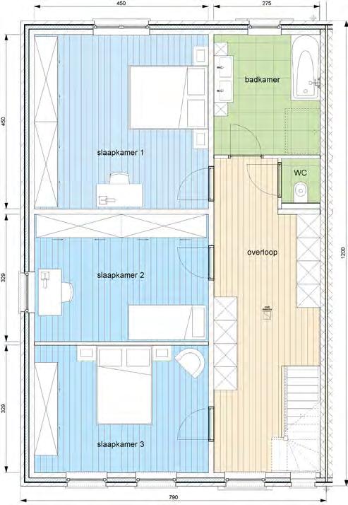 Ook op de tweede verdieping is daglicht aanwezig via een raam in de zijgevel en het dak is reeds geïsoleerd. De netto vloeroppervlakte op de tweede verdieping bedraagt circa 50 m².