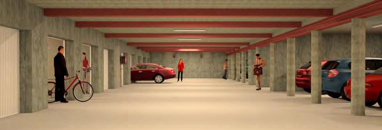 Parkeergelegenheid Ondergronds zijn 10 uitzonderlijk grote garages en autostandplaatsen voorzien.