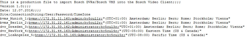 Bosch Video Management System Concepten nl 15 Kolomtitel TimeZone Omschrijving De tijdzone van de Configuration -computer. Dit veld mag leeg zijn.