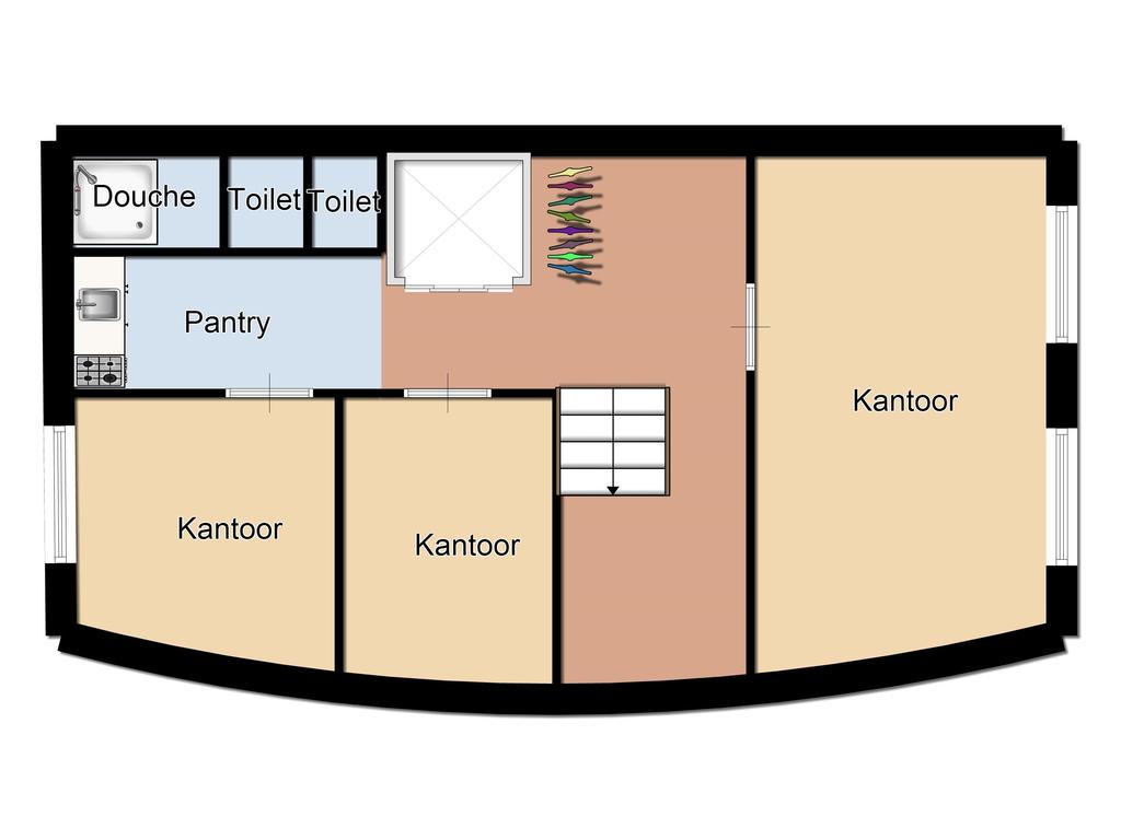 Deze plattegrond is een indicatie van de werkelijkheid.